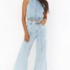 Show Me Your Mumu Ashbury Wide Leg ~ Glacier Blue -Show Me Your Mumu Sales MDS2 527 SC09 01 3