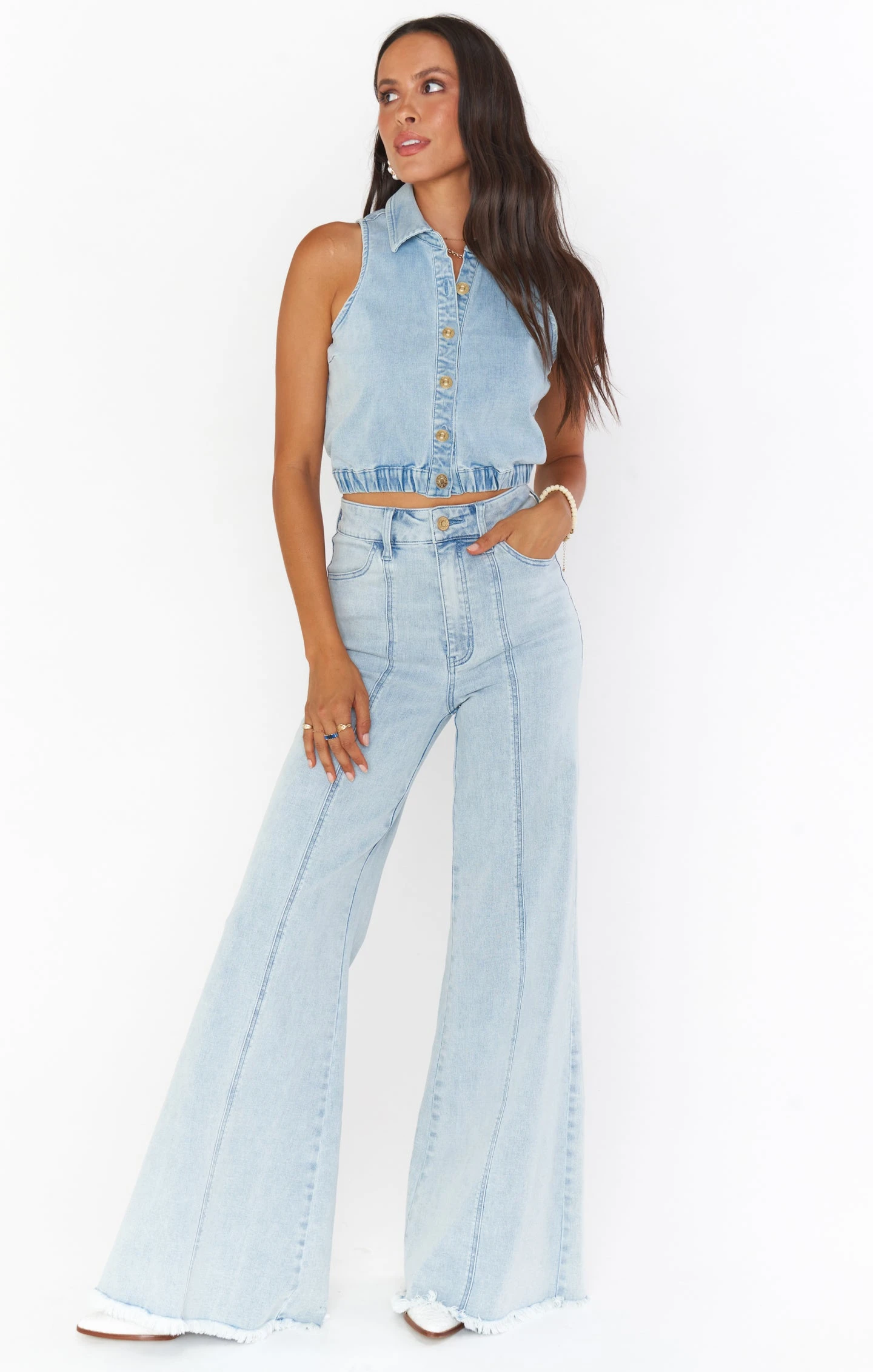 Show Me Your Mumu Ashbury Wide Leg ~ Glacier Blue 3 Show Me Your Mumu Ashbury Wide Leg ~ Glacier Blue