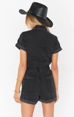 Show Me Your Mumu Cannon Romper ~ Washed Black -Show Me Your Mumu Sales MDS2 570 WB15 01 3