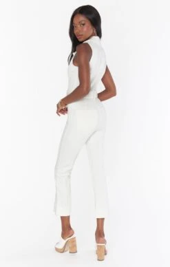 Show Me Your Mumu Jacksonville Cropped Jumpsuit ~ Pearly White -Show Me Your Mumu Sales MDS3 565 PW21 04