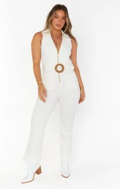 Show Me Your Mumu Jacksonville Cropped Jumpsuit ~ Pearly White -Show Me Your Mumu Sales MDS3 565 PW21 05