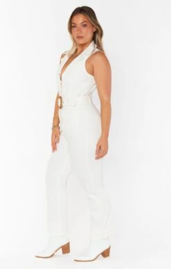 Show Me Your Mumu Jacksonville Cropped Jumpsuit ~ Pearly White -Show Me Your Mumu Sales MDS3 565 PW21 07