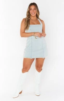 Show Me Your Mumu Duncan Halter Dress ~ Blue Jay -Show Me Your Mumu Sales MDS3 618 BJ14 05