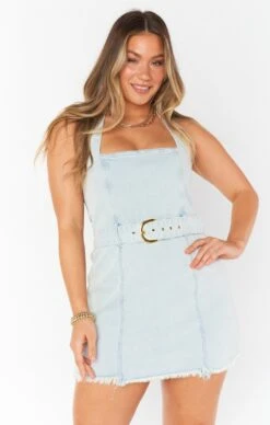 Show Me Your Mumu Duncan Halter Dress ~ Blue Jay