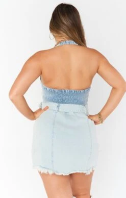 Show Me Your Mumu Duncan Halter Dress ~ Blue Jay -Show Me Your Mumu Sales MDS3 618 BJ14 08