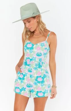 Show Me Your Mumu Sloane Romper ~ Blue Fresh Floral 11 Show Me Your Mumu Sloane Romper ~ Blue Fresh Floral -Show Me Your Mumu Sales MDS3 679 BF27 02