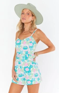 Show Me Your Mumu Sloane Romper ~ Blue Fresh Floral 13 Show Me Your Mumu Sloane Romper ~ Blue Fresh Floral -Show Me Your Mumu Sales MDS3 679 BF27 03