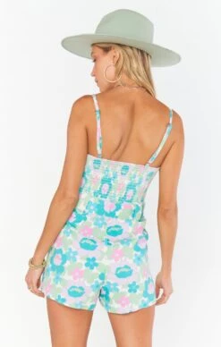 Show Me Your Mumu Sloane Romper ~ Blue Fresh Floral 14 Show Me Your Mumu Sloane Romper ~ Blue Fresh Floral -Show Me Your Mumu Sales MDS3 679 BF27 04