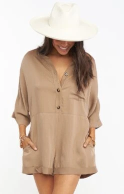 Show Me Your Mumu Horton Romper ~ Khaki