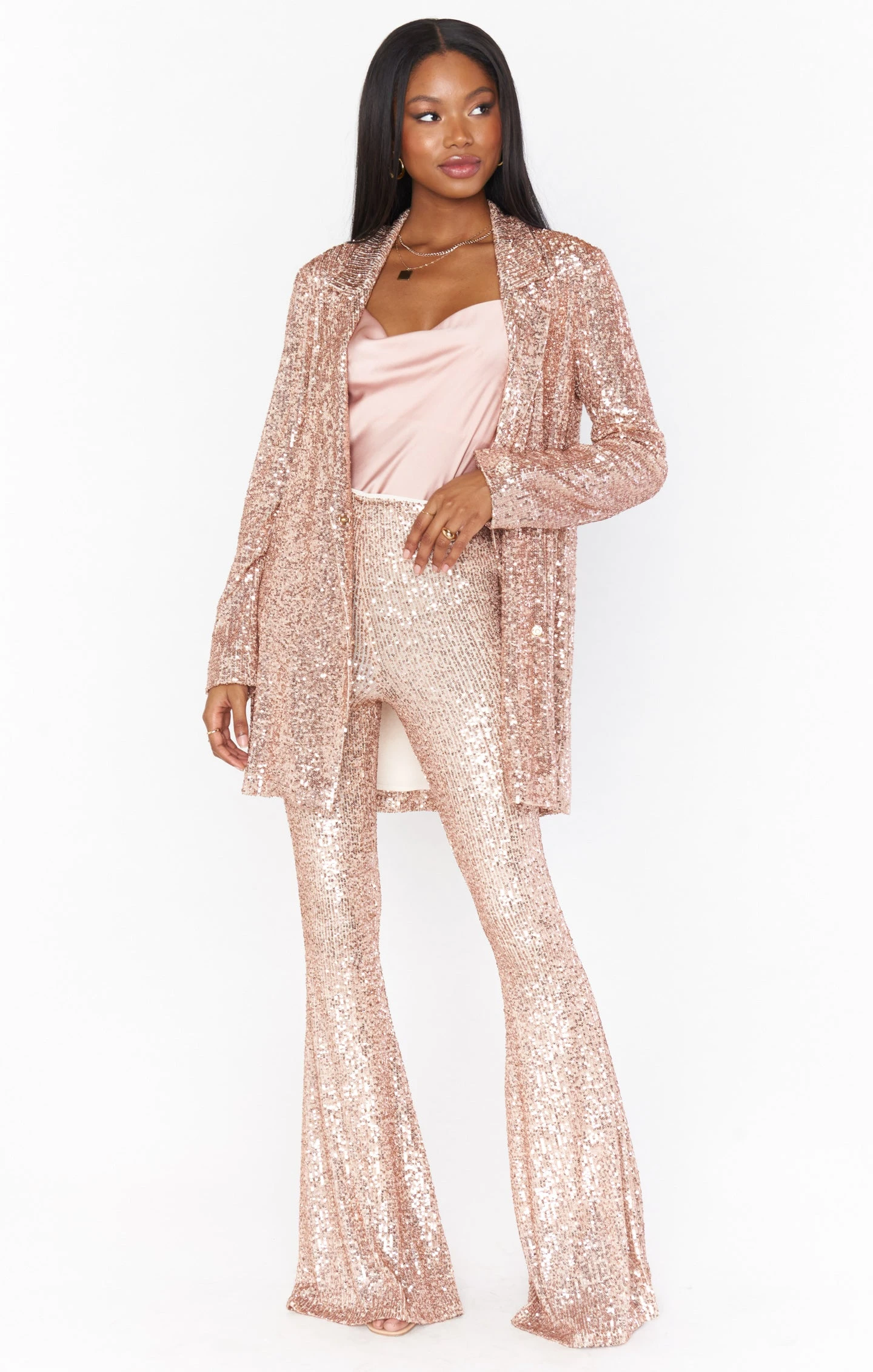 Show Me Your Mumu Flash Pants ~ Rose Gold Sequins 8 Show Me Your Mumu Flash Pants ~ Rose Gold Sequins - Image 6