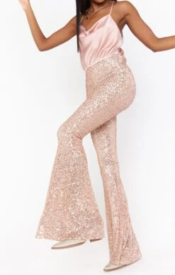 Show Me Your Mumu Flash Pants ~ Rose Gold Sequins