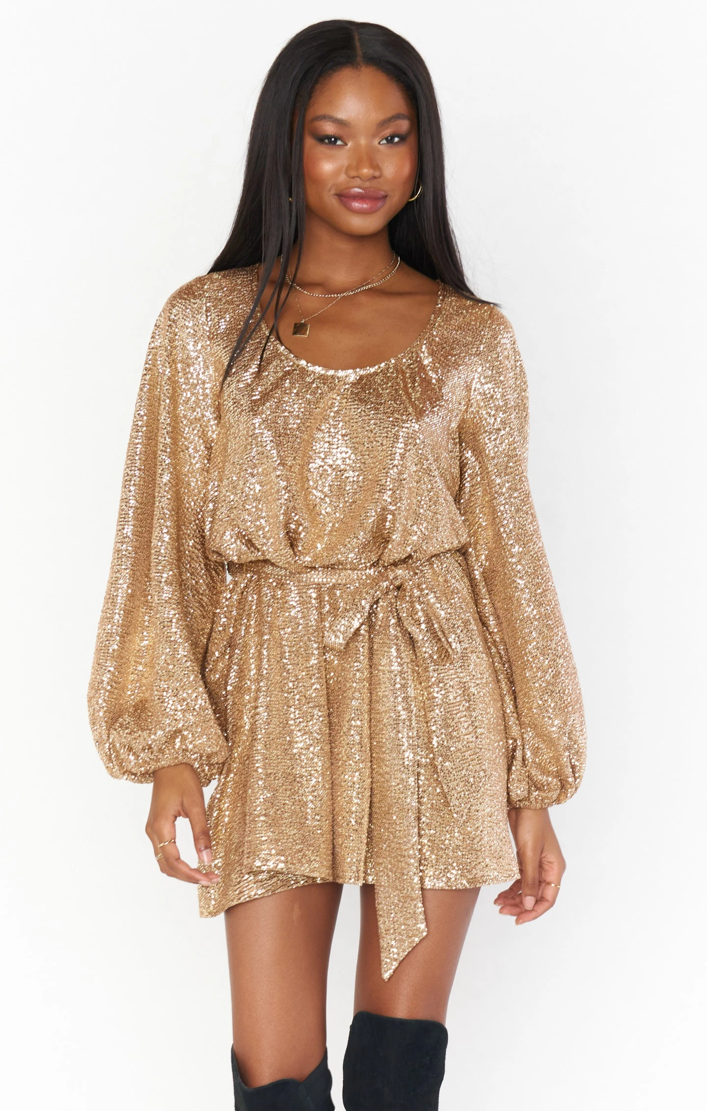 Show Me Your Mumu Liv Mini Dress ~ Tan Confetti 3 Show Me Your Mumu Liv Mini Dress ~ Tan Confetti