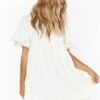 Show Me Your Mumu Brooks Babydoll Mini Dress ~ Cream -Show Me Your Mumu Sales MF1 4592 WH57 01 1