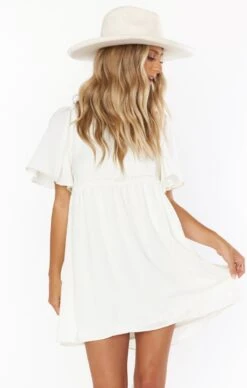 Show Me Your Mumu Brooks Babydoll Mini Dress ~ Cream