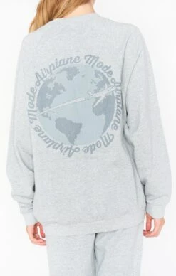 Show Me Your Mumu Boyfriend Sweatshirt ~ Airplane Mode Graphic -Show Me Your Mumu Sales MF1 4671 AM05 01 3