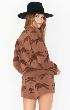 Show Me Your Mumu Boardwalk Shorts ~ Jumping Cheetah Knit -Show Me Your Mumu Sales MF1 4734 JC10 01 4