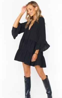 Show Me Your Mumu Viola Mini Dress ~ Black
