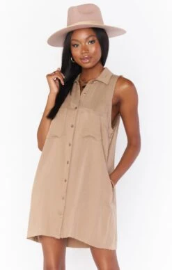 Show Me Your Mumu Vicki Shirt Dress ~ Tan