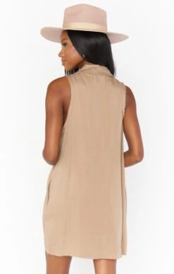 Show Me Your Mumu Vicki Shirt Dress ~ Tan -Show Me Your Mumu Sales MF1 4822 DL52 03