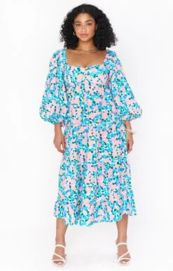 Show Me Your Mumu Mandi Midi Dress ~ Violets Garden