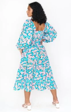 Show Me Your Mumu Mandi Midi Dress ~ Violets Garden -Show Me Your Mumu Sales MF1 5090 LM87 01 3
