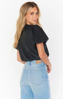 Show Me Your Mumu Highland Crop Top ~ Black Faux Leather -Show Me Your Mumu Sales MF1 5092 LB64 01 3