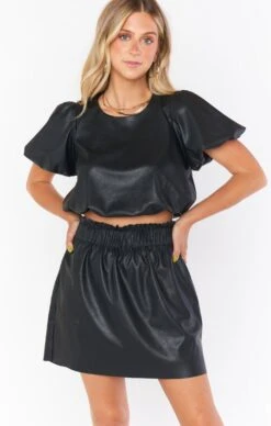 Show Me Your Mumu Malone Mini Skirt ~ Black Faux Leather -Show Me Your Mumu Sales MF1 5092 LB64 01 4 330f2ffe 32ea 4e98 b599 e08979d5997a