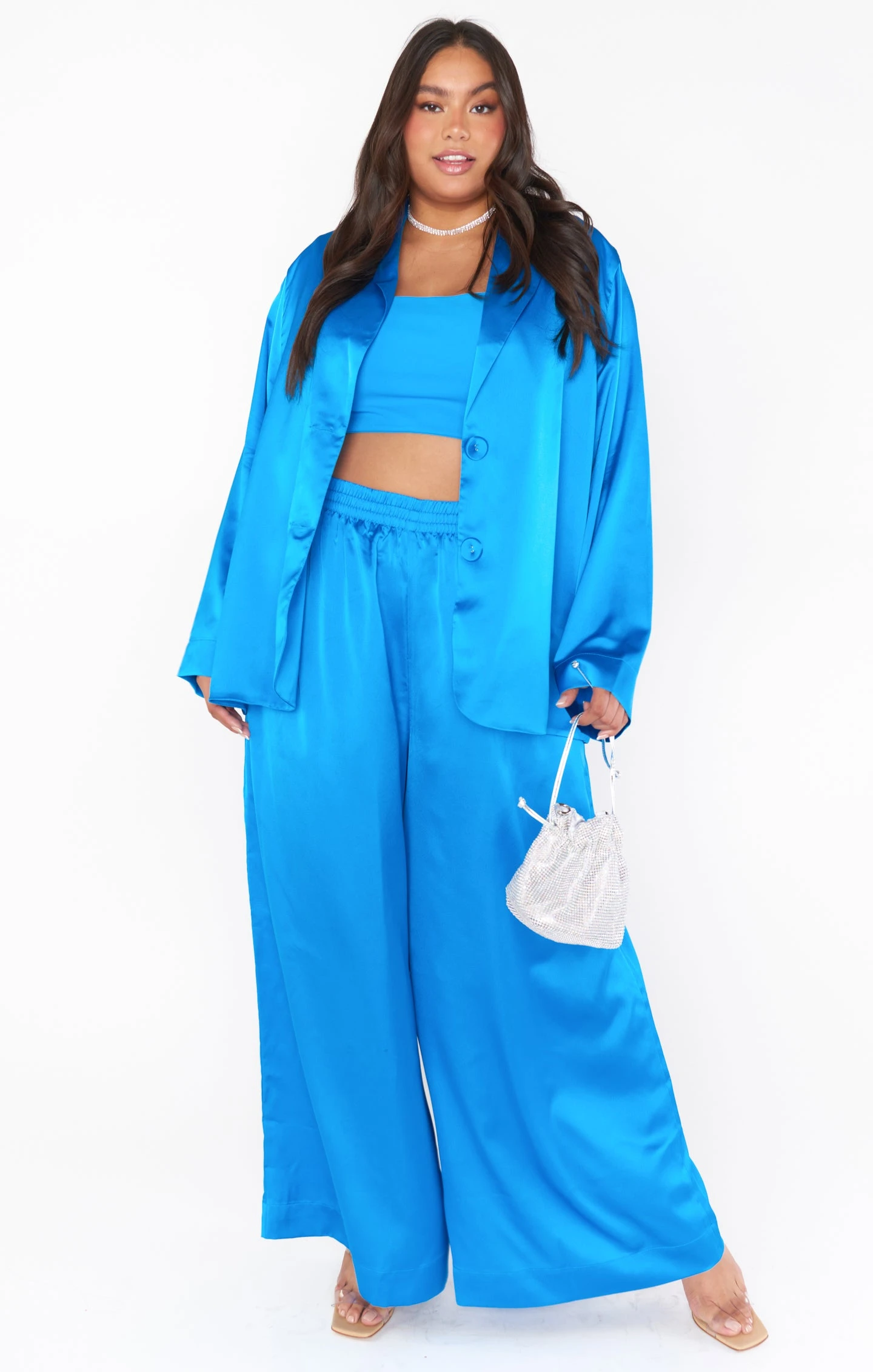 Show Me Your Mumu Ansley Crop Top ~ Blue Stretch 13 Show Me Your Mumu Ansley Crop Top ~ Blue Stretch - Image 11