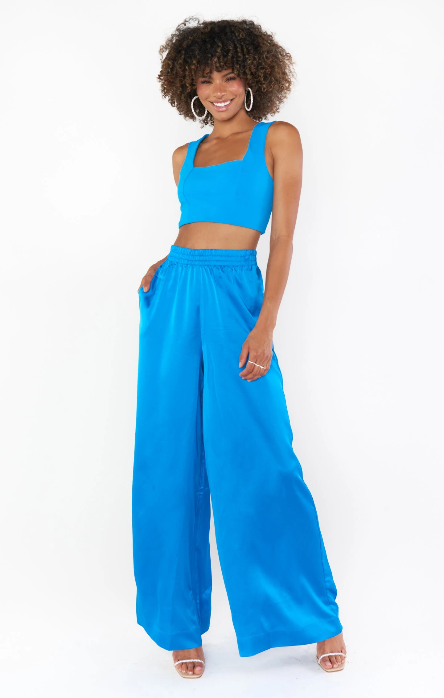 Show Me Your Mumu Ansley Crop Top ~ Blue Stretch 14 Show Me Your Mumu Ansley Crop Top ~ Blue Stretch - Image 12