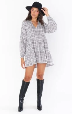 Show Me Your Mumu Birdie Mini Dress ~ Windowpane Plaid -Show Me Your Mumu Sales MF2 4633 CZ01 01 a32a0a4f f12d 444f a900 69e0c86edb1e