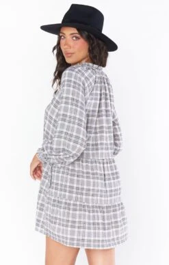 Show Me Your Mumu Birdie Mini Dress ~ Windowpane Plaid -Show Me Your Mumu Sales MF2 4633 CZ01 04