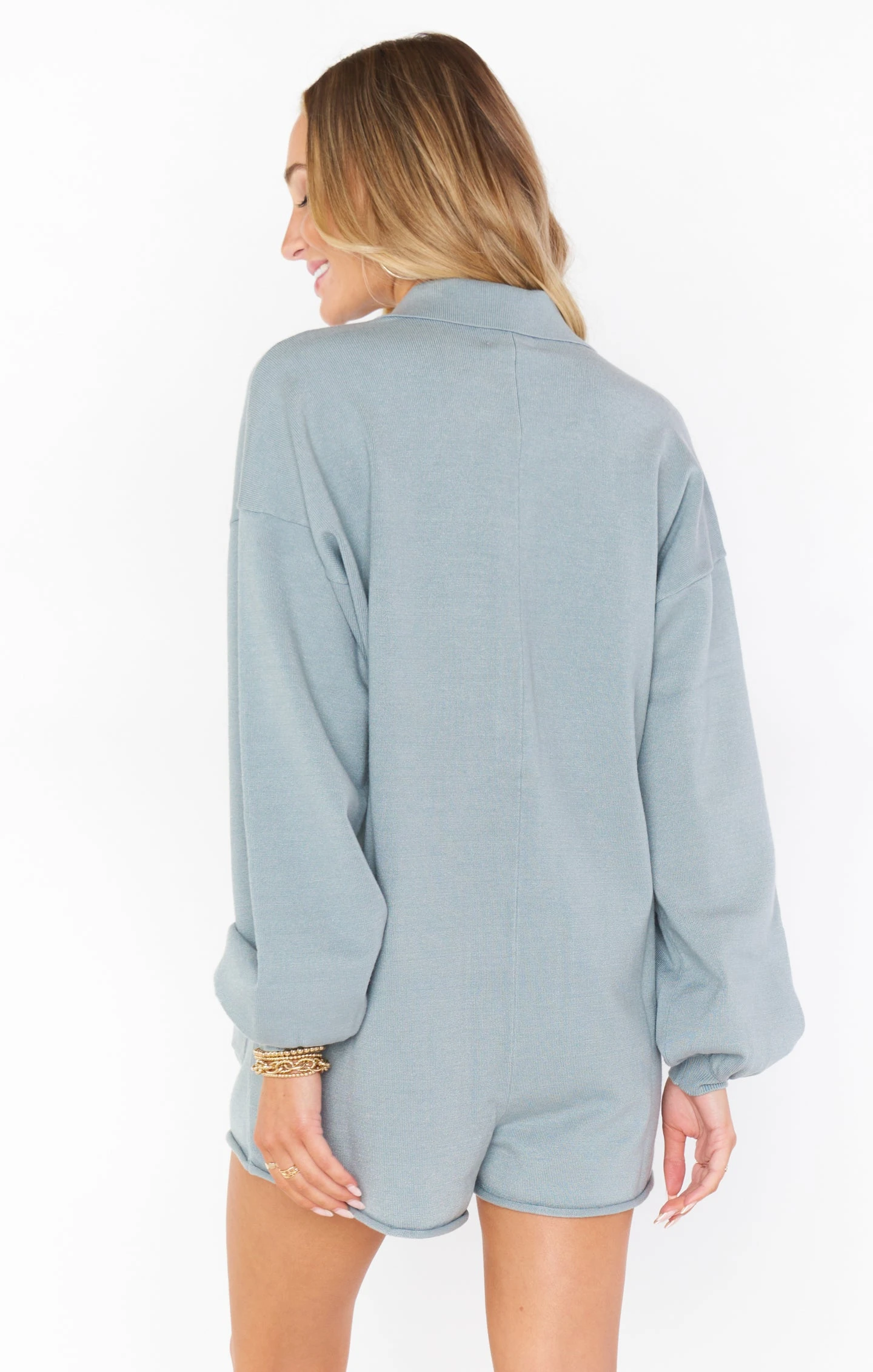 Show Me Your Mumu Gianni Romper ~ Sagey Green Knit 5 Show Me Your Mumu Gianni Romper ~ Sagey Green Knit - Image 3