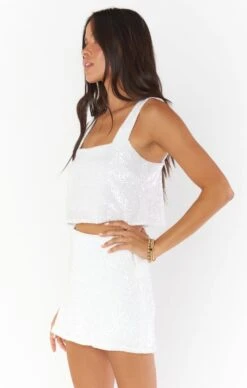 Show Me Your Mumu All Night Skort ~ White Sequins -Show Me Your Mumu Sales MF2 5310 TS92 02