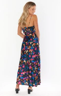 Show Me Your Mumu Codie Cut Out Dress ~ Mosaic Magic Luxe Satin -Show Me Your Mumu Sales MF2 5327 BX62 03