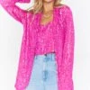 Show Me Your Mumu Dance Blazer ~ Pink Disco Sequin -Show Me Your Mumu Sales MF2 5341 SP92 01 1