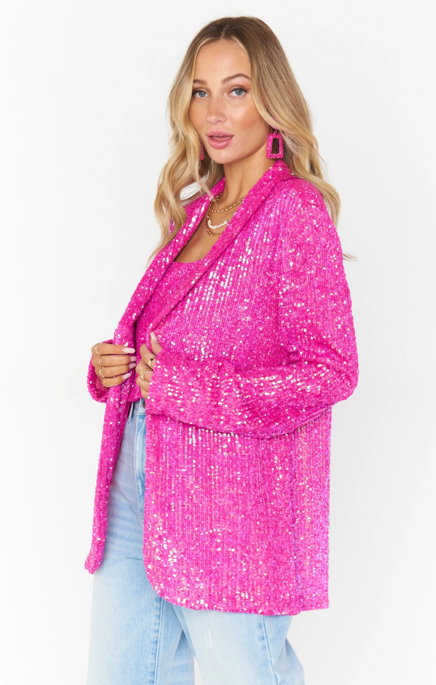 Show Me Your Mumu Dance Blazer ~ Pink Disco Sequin 6 Show Me Your Mumu Dance Blazer ~ Pink Disco Sequin - Image 4