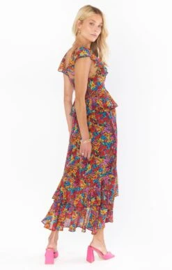 Show Me Your Mumu Reese Ruffle Dress ~ Garden Glow -Show Me Your Mumu Sales MF2 5406 GA55 04