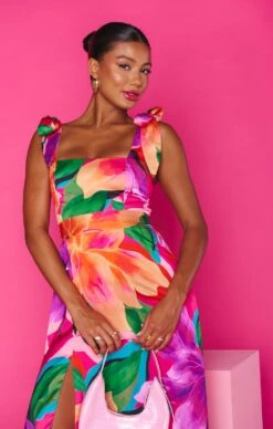 Show Me Your Mumu Garden Midi Dress ~ Water Lily -Show Me Your Mumu Sales MF3 5593 AG62 03