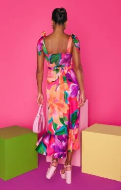 Show Me Your Mumu Garden Midi Dress ~ Water Lily -Show Me Your Mumu Sales MF3 5593 AG62 04