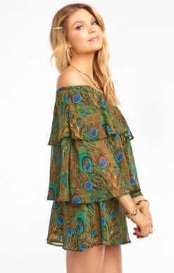 Show Me Your Mumu Triple Decker Romper ~ Original Peacock -Show Me Your Mumu Sales MF8 1221 OP18 02