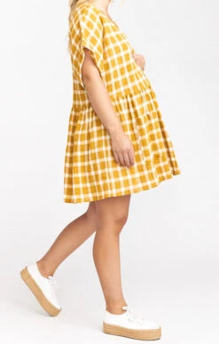 Show Me Your Mumu Odessa Dress ~ Check Me Gold -Show Me Your Mumu Sales MF9 2058 PT05PREGS 02 2