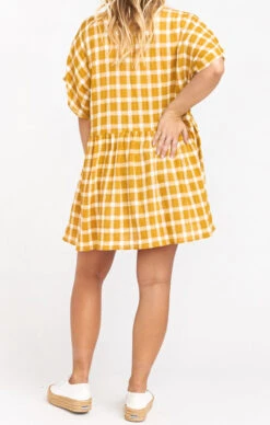Show Me Your Mumu Odessa Dress ~ Check Me Gold -Show Me Your Mumu Sales MF9 2058 PT05PREGS 03 2