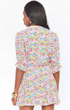 Show Me Your Mumu Kimmy Tie Top ~ Rainbow Fields -Show Me Your Mumu Sales MM0 4318 RG23 07