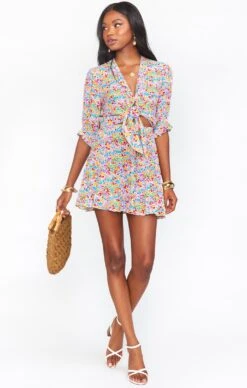 Show Me Your Mumu Kimmy Tie Top ~ Rainbow Fields -Show Me Your Mumu Sales MM0 4318 RG23 08