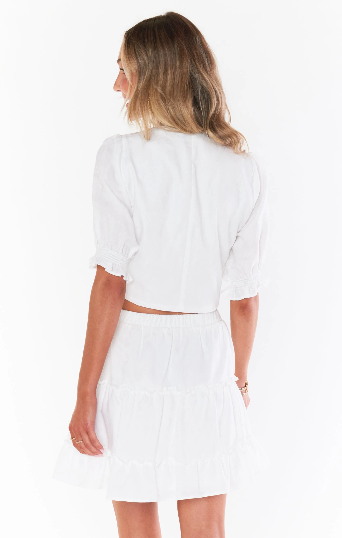 Show Me Your Mumu Devon Mini Skirt ~ White Tulips 6 Show Me Your Mumu Devon Mini Skirt ~ White Tulips - Image 4