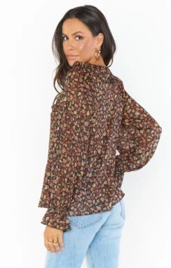 Show Me Your Mumu Bren Blouse ~ Midnight Floral -Show Me Your Mumu Sales MM0 4626 XR22 03