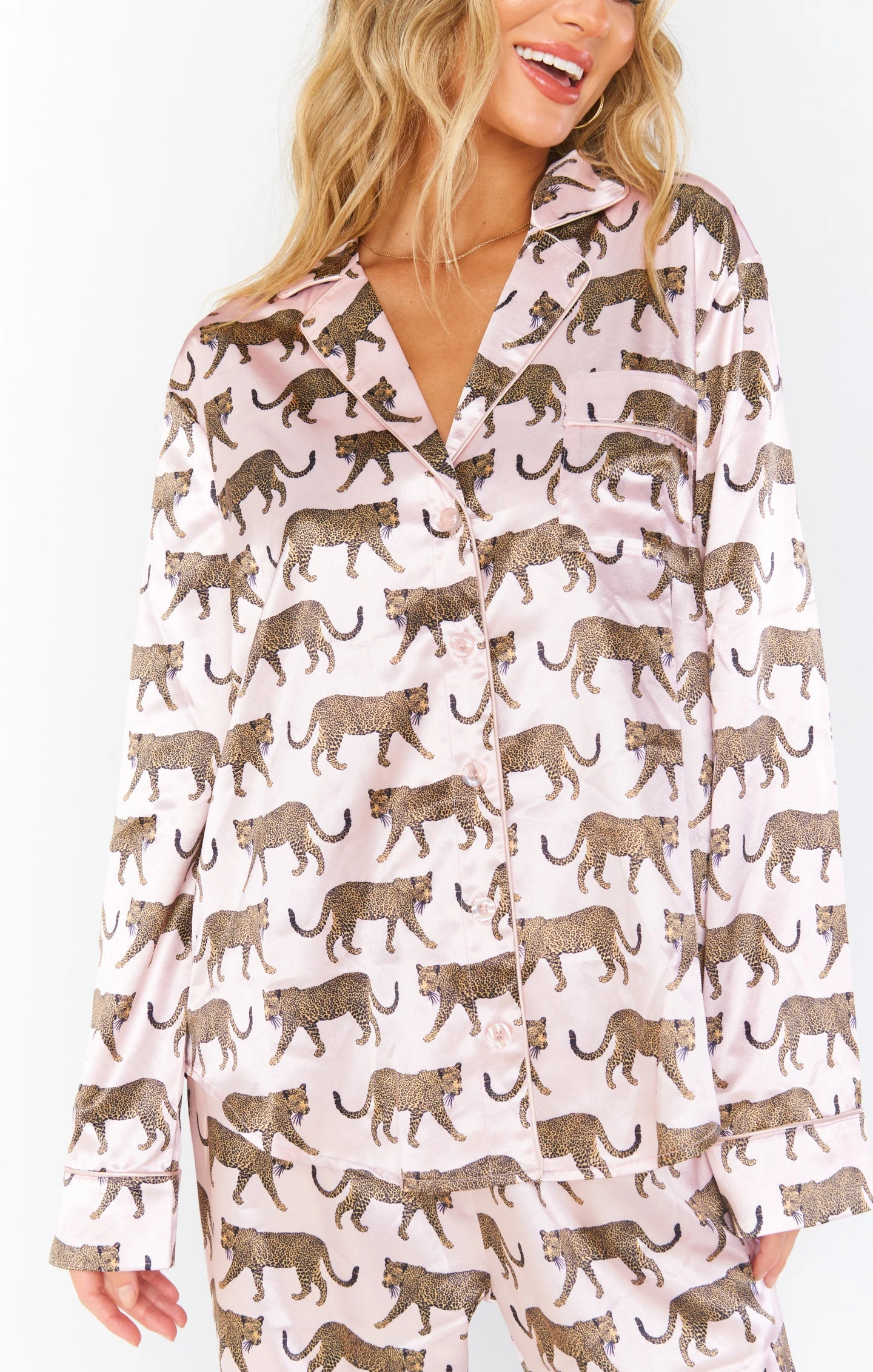 Show Me Your Mumu Classic PJ Set ~ Pink Catwalk Cheetah 4 Show Me Your Mumu Classic PJ Set ~ Pink Catwalk Cheetah - Image 2