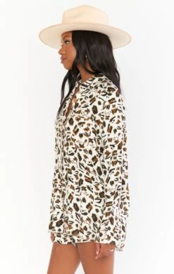 Show Me Your Mumu Marcella Shirt ~ Oasis Cheetah -Show Me Your Mumu Sales MM1 1702 OC12 08