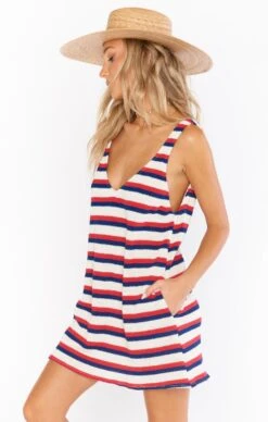 Show Me Your Mumu Teeny Dress ~ Patriot Stripe Knit -Show Me Your Mumu Sales MM1 1963 CS99 02