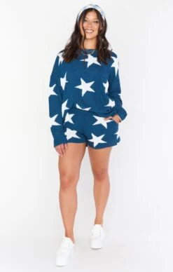 Show Me Your Mumu Boardwalk Shorts ~ Star Tossed Knit -Show Me Your Mumu Sales MM1 4083 ST07 01 1